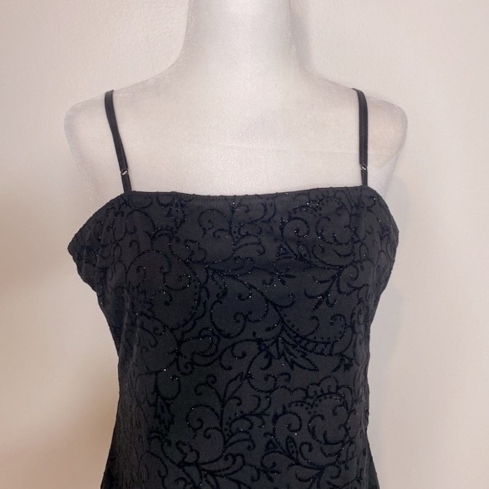 Vintage 90’s long black sparkly goth girl dress - Picture 5 of 12